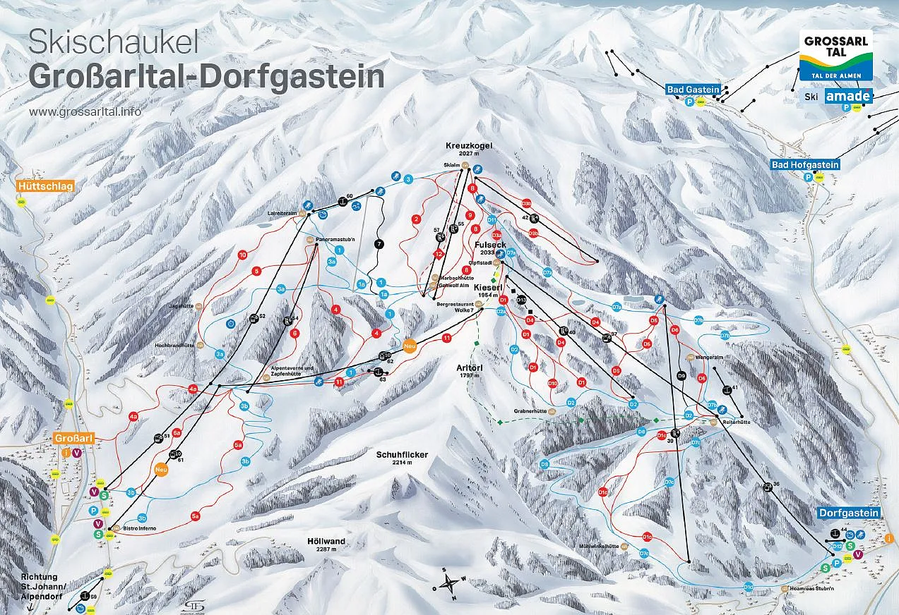 Pistenplan Großarl